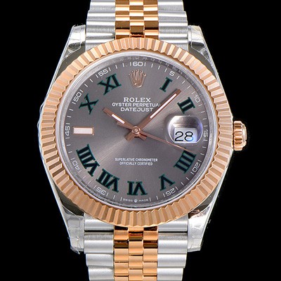 SA급 로렉스 남성용 데이저스트 오토매틱 아시안2836-2/3235타입 41미리 18K옐루골드 투톤콤비 그레이다이얼rol42153 xx