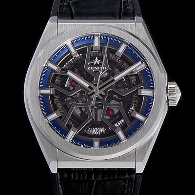 SA급 제니스 남성용 DEFY시리즈 오토매틱 Cal.670sk 41미리 가죽줄 블랙다이얼 zen84269 xx