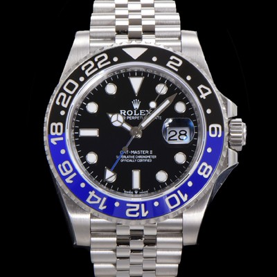 SA급 로렉스 남성용 신형 지엠티 마스터II 최종형 m126710 (베트걸) 파워에이드 904L스틸 !! 신형 Cal. 3285 오토매틱 무브먼트 듀얼 타임 블루/블랙 투톤 24시간 회전 베젤 블랙 다이얼 ROL05953 xx