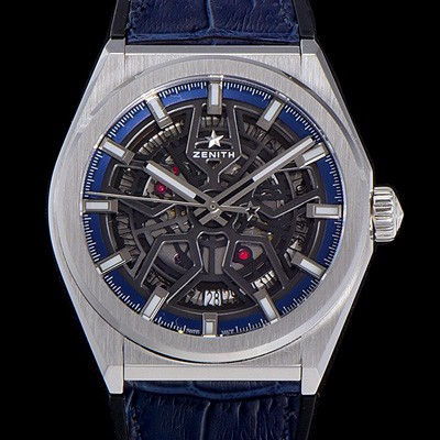 SA급 제니스 남성용 DEFY시리즈 오토매틱 Cal.670sk 41미리 가죽줄 블랙다이얼 zen34529 xx