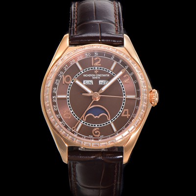 SA급 바쉐론 콘스탄틴 남성용 피프티식스 컴플리트 캘린더 Ref.4600E 18k 로즈골드 40mm 오토매틱 2460 QCL/1 타입 브라운 다이얼 vac1155 xx