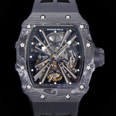 SA급 리차드밀레 남성용 리차드밀 RM12-01 투어빌론 수동기계식 포지드 카본케이스 켈레톤 다이얼 RIC09618 xx