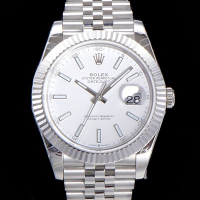 SA급 로렉스 남성용 904L스틸!! 2022신형 데이저스트 41mm II m126334 화이트 다이얼 야광 스틱 인덱스 스틸 브레이슬릿 신형 Cal.3235 오토매틱 무브먼트 ROL06096 xx