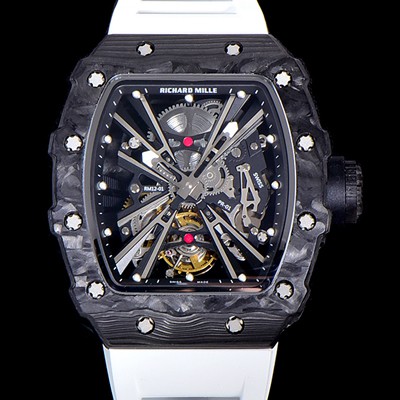 SA급 리차드밀레 남성용 리차드밀 RM12-01 투어빌론 수동기계식 포지드 카본케이스 켈레톤 다이얼 RIC01369 xx