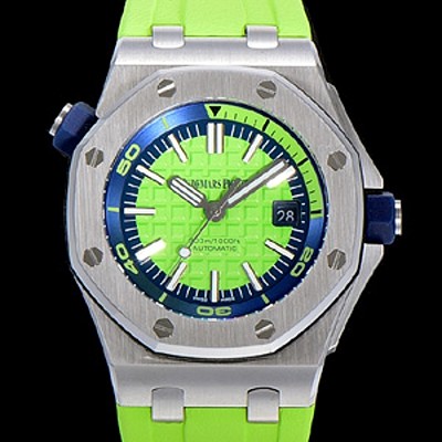 SA급 오데마피게 남성용 옐로 세라믹 다이버!!로얄오크 오프쇼어15710ST.OO.A038CA.01 옐로 와플 다이얼 오토매틱 무브먼트 AUD12255 xx