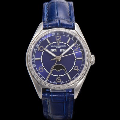 SA급 바쉐론 콘스탄틴 남성용 피프티식스 컴플리트 캘린더 Ref.4600E 오토매틱 2460 QCL/1 타입 40mm 블루 다이얼 vac1153 xx