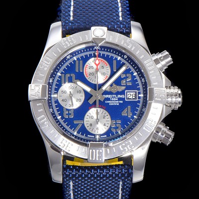 SA급 브라이틀링남성용 어벤져 II 크로노그래프 45미리 볼카노 오토매틱 블랙다이얼 BRE65940 xx