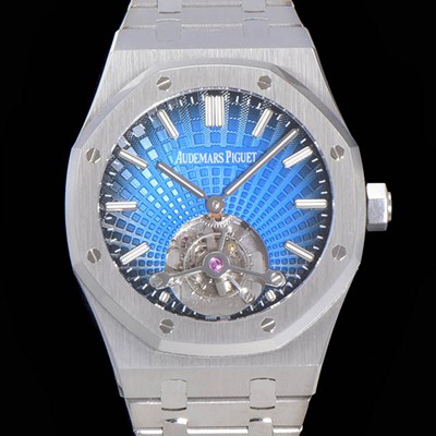 SA급 오데마피게 남성용 로얄오크 Calibre 2924 투어빌론/수동기계식 41미리 금장 18K로즈골드 블랙다이얼 AUD75238 xx