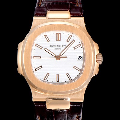 SA급 파텍필립 남성용 노틸러스 5711J 암스테르담 빈티지 18k로즈골드 Cal.324 S C타입무브 오토매틱 40미리 가죽스트랩/줄 화이트다이얼 PAT79935 xx