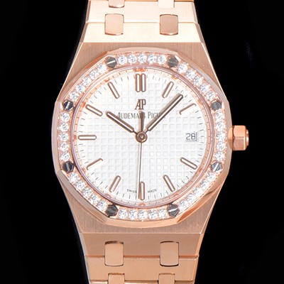 SA급 오데마피게 여성용 로얄오크 점보 엑스트라씬 오토매틱 34미리 블루다이얼 AUD87446 xx