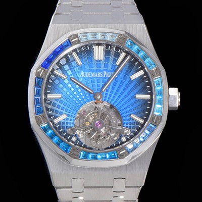 SA급 오데마피게 남성용 로얄오크 Calibre 2924 투어빌론/수동기계식 41미리 금장 18K로즈골드 블랙다이얼 AUD75248 xx