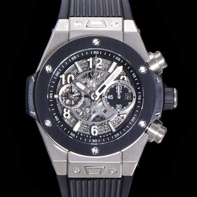 SA급 휴블렛 남성용 빅뱅 유니코 킹골드 크로노그래프 441.NM.1170.RX 세라믹 베젤 HUB1280 오토매틱 므브먼트 44mm 러버밴드 스켈레톤다이얼 hub38956 xx