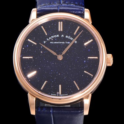 SA급 아랑게운트죄네 남성용 색소니아 씬 211.033 랑게 39미리 18k 로즈골드 블랙 다이얼 오토매틱 무브먼트 LAN40884 xx