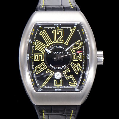 SA급 프랭크뮬러 남성용 뱅가드 2824 므브먼트 오토매틱 44미리 러버밴드 블랙다이얼 FRA75489 xx