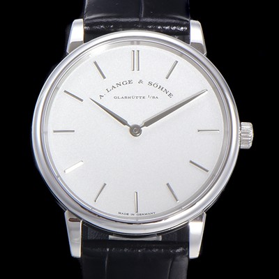SA급 아랑게운트죄네 남성용 색소니아 씬 205.086 랑게 39미리 화이트 다이얼 오토매틱 무브먼트 LAN40856 xx