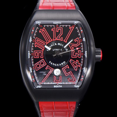 SA급 프랭크뮬러 남성용 V 45 SC DT 뱅가드 2824 므브먼트 오토매틱 44미리 PVD코팅 케이스 러버밴드 블랙다이얼 FRA75504 xx