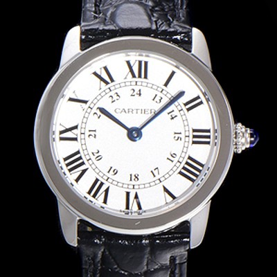 SA급 까르띠에 여성용 롱드 더 솔로 WSRN0019  쿼츠 므브먼트 29미리 악어가죽줄 화이트다이얼 CAR11536 xx