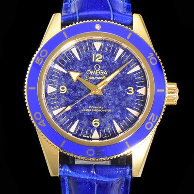 SA급 오메가남성용 2021 씨마스터 300 Co-Axial 크로노미터 234.63.41.21.99.002 옐로우골드 오토매틱 므브먼트 41mm 블루다이얼 OMG12806 xx