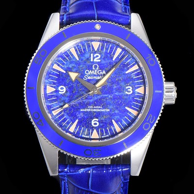 SA급 오메가남성용 2021 씨마스터 300 Co-Axial 크로노미터 234.93.41.21.99.002 오토매틱 므브먼트 41mm 블루다이얼 OMG12794 xx