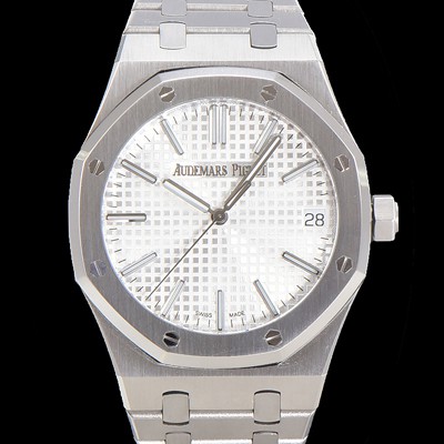 SA급 오데마피게 남성용 로얄오크 15510 오토매틱 Cal.4302타입 메탈줄 화이트다이얼  aud5129 xx