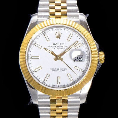 SA급 로렉스 남성용 904L스틸!! 2022신형 데이져스트 41mm II 126333 !! 18K 옐로골드 화이트 다이얼 브레이슬릿 신형 Cal.3235 오토매틱 무브먼트 ROL09323 xx