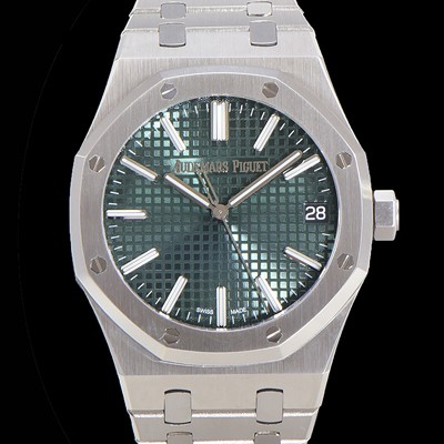 SA급 오데마피게 남성용 로얄오크 15510 오토매틱 Cal.4302타입 메탈줄 그린다이얼  aud9115 xx