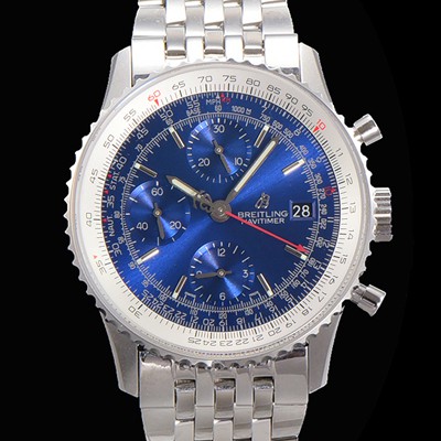 SA급 브라이틀링 남성용 네비타이머 크로노그래프 ETA7750-2 타입 오토매틱 41mm 메탈줄 블루다이얼 bre5935 xx