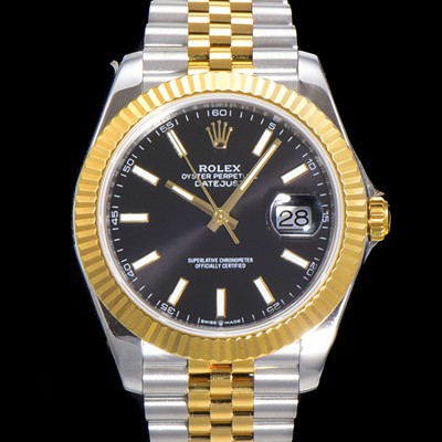 SA급 로렉스 남성용 904L스틸!! 2022신형 데이져스트 41mm II 126333 !! 18K 옐로골드 블랙 다이얼 브레이슬릿 신형 Cal.3235 오토매틱 무브먼트 ROL09330 xx