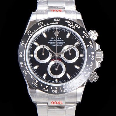 SA급 로렉스 남성용 904L스틸!! 데이토나 116500ln 오이스터 40미리 오토매틱 7750 타입 블랙다이얼 ROL72589 xx