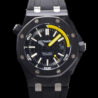 SA급 오데마피게 남성용 로얄오크 오프쇼어 오토매틱 Cal.3120 타입 블랙 PVD코팅  43mm 우레탄줄 민트 화이트다이얼 aud2911 xx