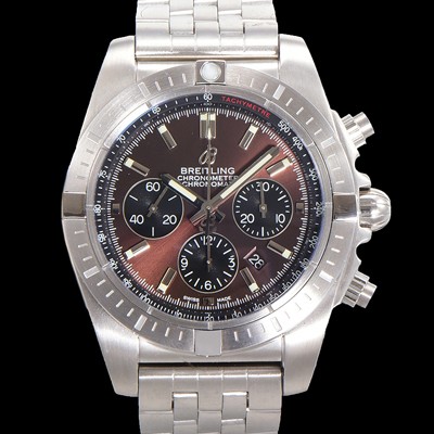 SA급 브라이틀링 남성용 크로노맷 오토매틱 크로노그래프 ETA7750-2타입 44mm 매탈줄 브라운다이얼 bre5131 xx