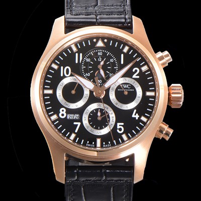 SA급 아이더블유씨 남성용 파일럿 41mm 오토매틱 89630 타입 18K 로조골드 가죽줄 블랙다이얼 iwc1291 xx