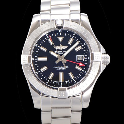 SA급 브라이틀링 남성용 어벤져 오토매틱 GMT 아시안 2836-2 타입 43mm 스틸 메탈시계 블랙다이얼 bre9912 xx