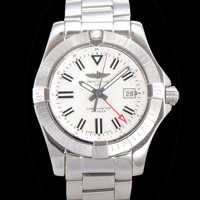 SA급 브라이틀링 남성용 어벤져 오토매틱 GMT 아시안 2836-2 타입 43mm 스틸 메탈시계 화이트다이얼 bre1291 xx
