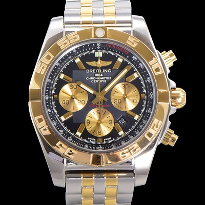 SA급 브라이틀링 남성용 크로노맷 오토매틱 크로노그래프 ETA7750-2타입 44mm 옐루골드 매탈줄 블랙다이얼 bre3111 xx