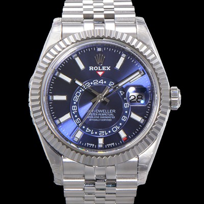 SA급 로렉스 남성용 스카이-더웰러 오이스터 오토매틱 Cal.9001 타입 42mm 메탈줄 블루다이얼 rol1131 xx
