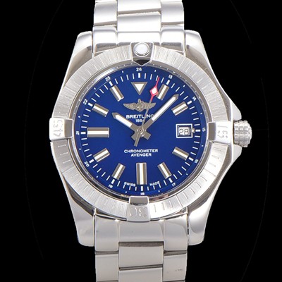 SA급 브라이틀링 남성용 어벤져 오토매틱 아시안 2836-2 타입 43mm 스틸 메탈시계 블루다이얼 bre1991 xx