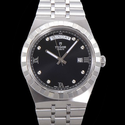 SA급 튜더 남성용 로얄 워치 오토매틱 스위스 ETA2836-2 타입 41mm 메탈줄 블랙다이얼 tud5935 xx