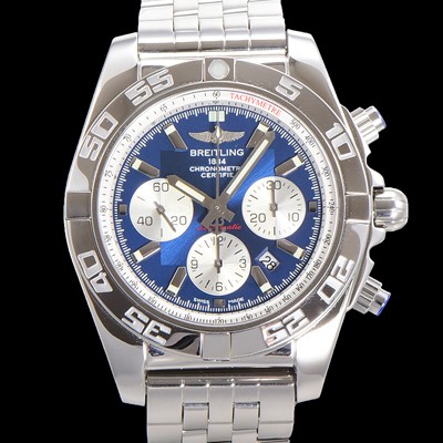 SA급 브라이틀링 남성용 크로노맷 오토매틱 크로노그래프 ETA7750-2타입 44mm 매탈줄 블루다이얼 bre1121 xx