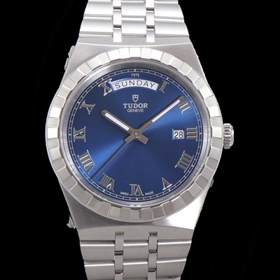 SA급 튜더 남성용 로얄 워치 오토매틱 스위스 ETA2836-2 타입 41mm 메탈줄 블루다이얼 tud1291 xx