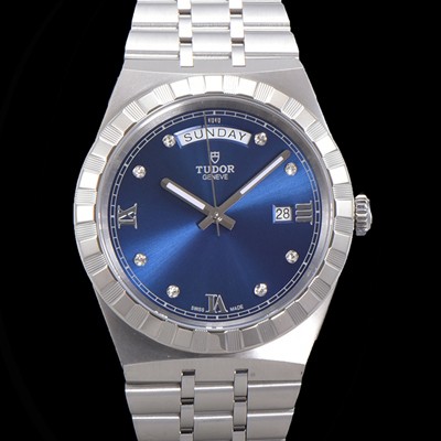 SA급 튜더 남성용 로얄 워치 오토매틱 스위스 ETA2836-2 타입 41mm 메탈줄 블루다이얼 tud1231 xx