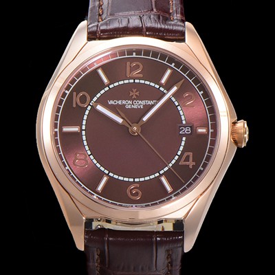 SA급 바쉐론 콘스탄틴 남성용 피프티식스 Ref.4600E 오토매틱 1326 타입  40mm 가죽줄 18K 로즈골드 브라운 다이얼  vac1511 xx