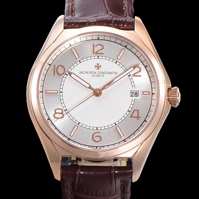 SA급 바쉐론 콘스탄틴 남성용 피프티식스 Ref.4600E 오토매틱 1326 타입 40mm 가죽줄 18K 로즈골드 실버 다이얼  vac5122 xx