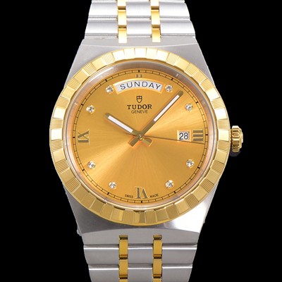 SA급 튜더 남성용 로얄 워치 오토매틱 스위스 ETA2836-2 타입 18K 옐루골드  41mm 메탈줄 골드다이얼 tud5112 xx