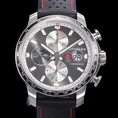 SA급 쇼파드 남성용 밀러 밀가리아 Ref.168571 오토매틱 크로노그래프 아시안 7750-2타입 44mm 가죽줄 그레이다이얼   cho1351 xx