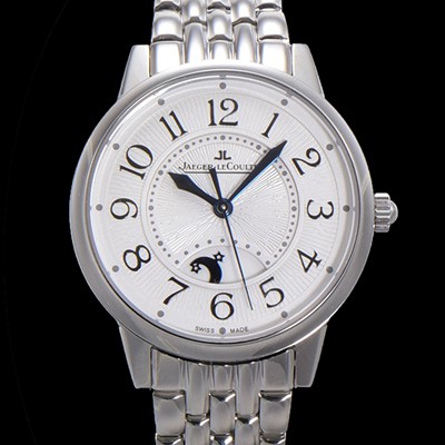 SA급 예거 르꿀르뜨 여성용 랑데뷰 나잇&데이 문페이즈 오토매틱 898A 타입 무브 34mm 메탈줄 화이트다이얼  jag9159 xx