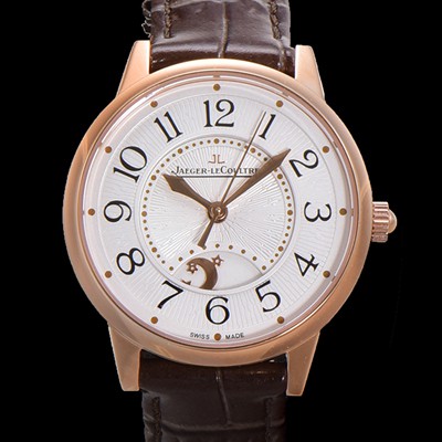 SA급 예거 르꿀르뜨 여성용 랑데뷰 나잇&데이 문페이즈 오토매틱 898A 타입 무브 34mm 보석 배젤 가죽줄 화이트다이얼 jag3115 xx