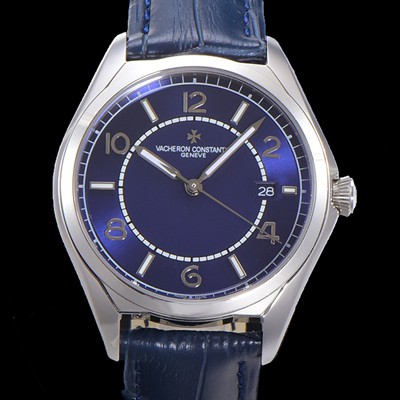SA급 바쉐론 콘스탄틴 남성용 피프티식스 Ref.4600E 오토매틱 1326 타입 40mm 가죽줄 블루 다이얼  vac1929 xx
