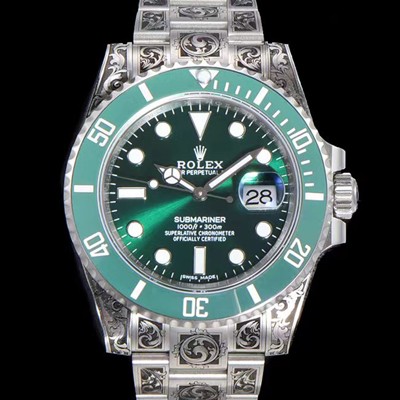SA급 로렉스 남성용 서브마리너 오토매틱 Cal.3135 타입 40mm 904L메탈+무늬 그린다이얼 rol1923 xx