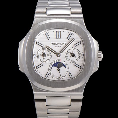 SA급 파텍필립 남성용 Ref.5740 노틸러스 문페이즈 오토매틱 Cal.240 Q타입 40mm 메탈줄  화이트다이얼 pat9951 xx